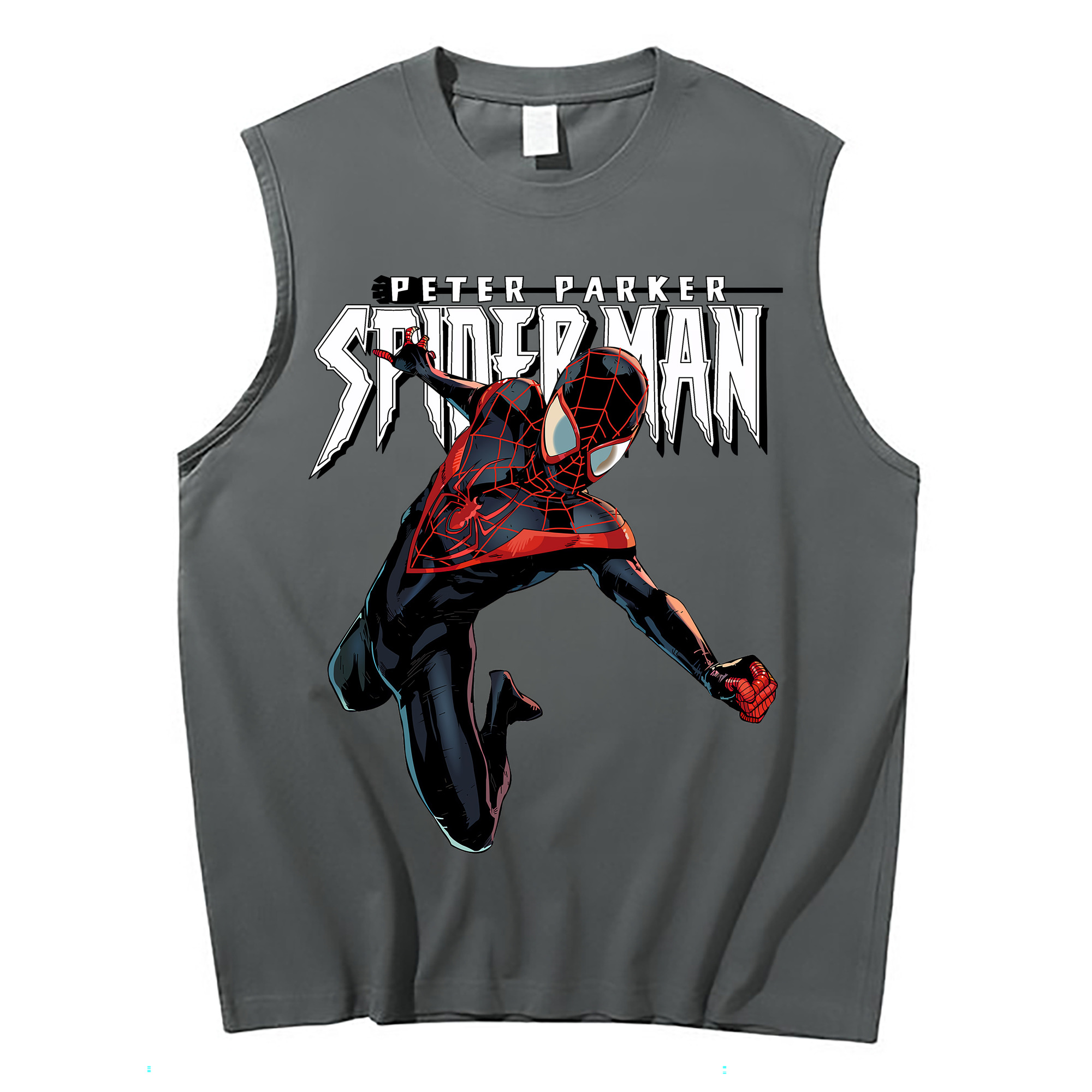 （画像用） Spider Man スパイダーマン コットン100％タンクトップ（フロントプリント）
